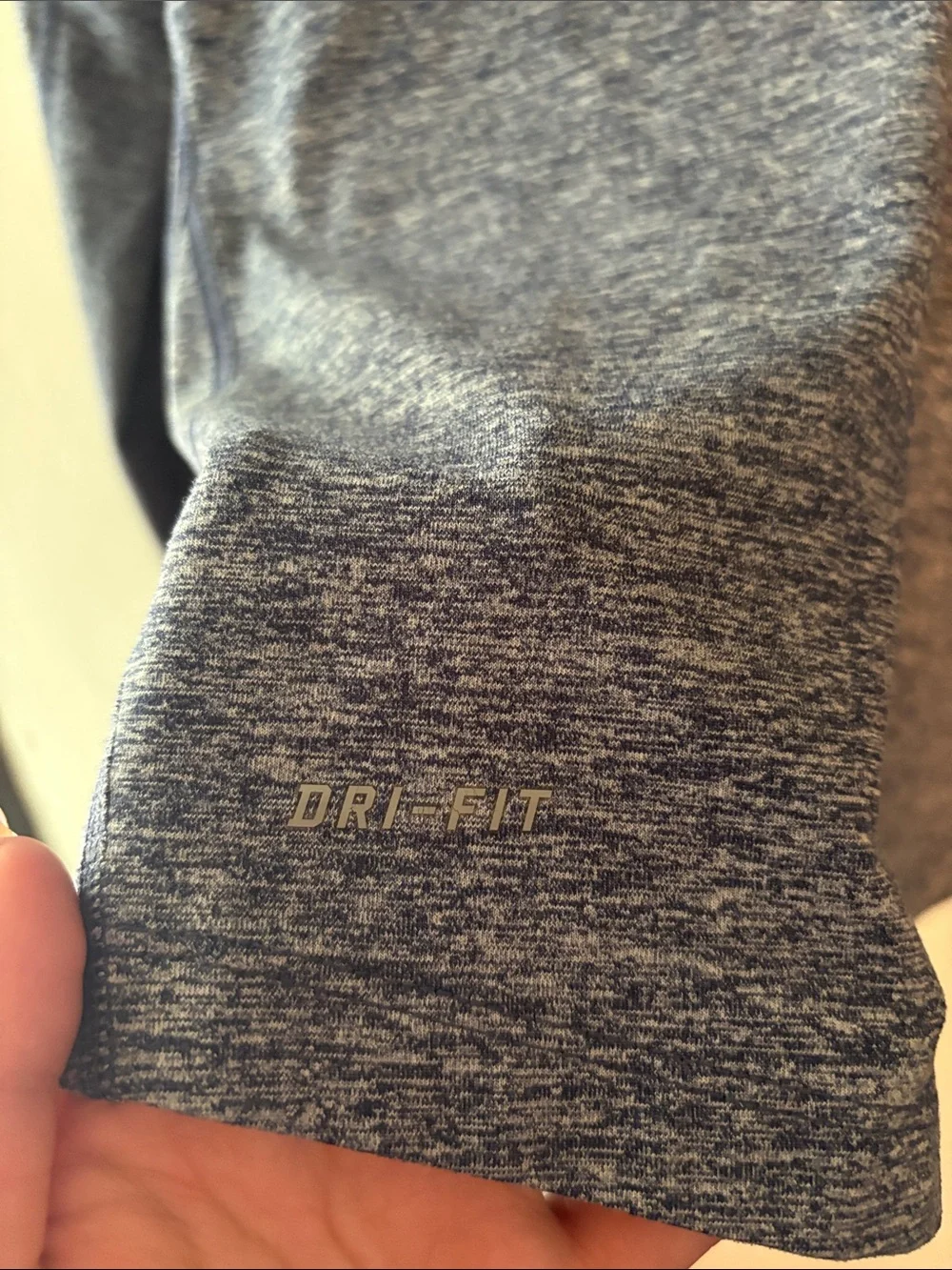 Nike Women's Heathered Navy Half-Zip Sweatshirt